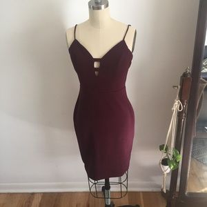 Burgundy cocktail dress